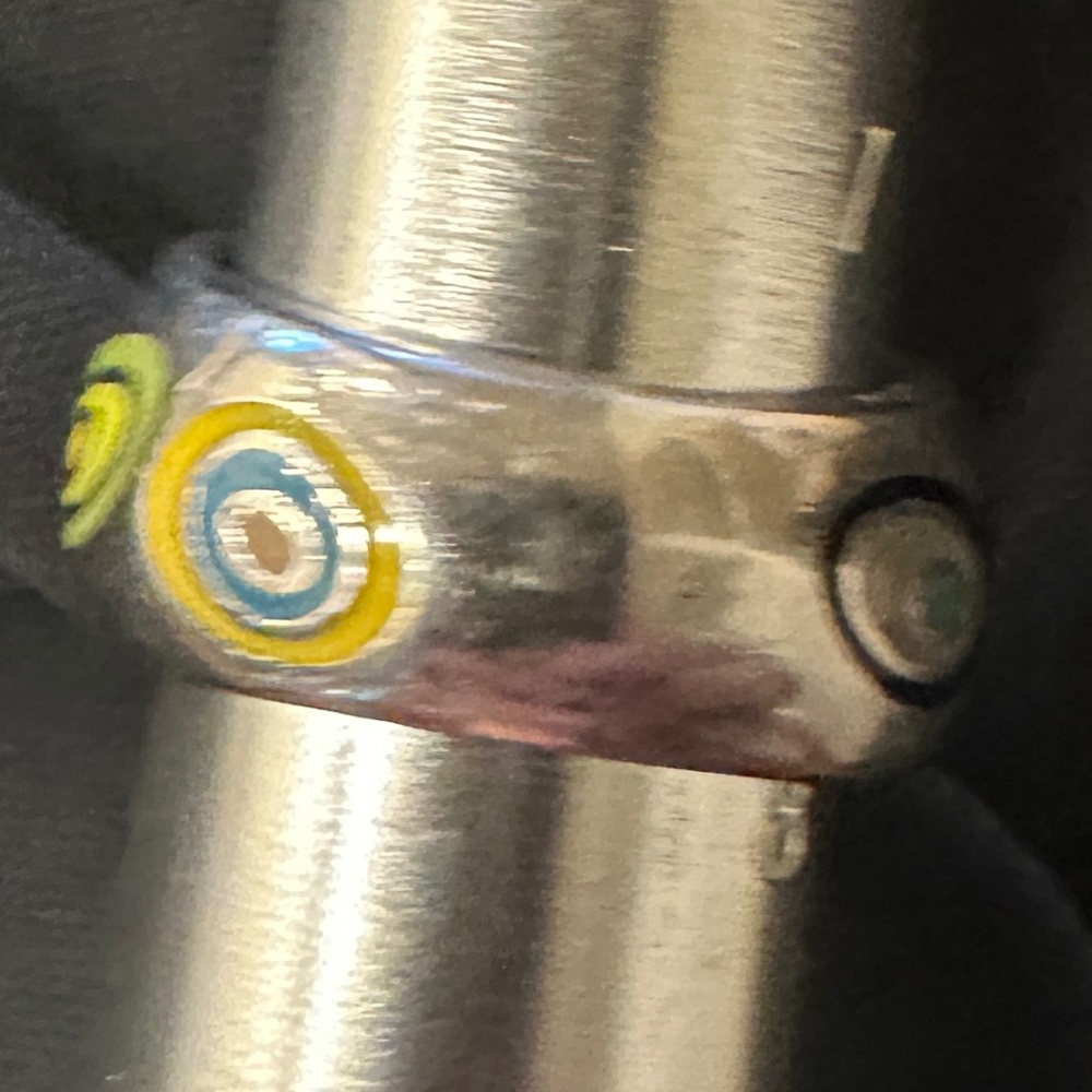 Vintgage Swatch Bijoux Samba stainless ring w/colorful enamel accents SZ 8 - Picture 9 of 9